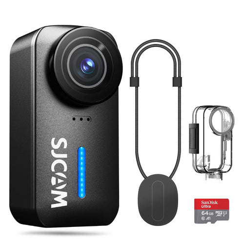 SJCAM C110 4K Ultra HD Action Camera, EIS Stabilization, Waterproof 30M, 125° Wide Angle, Body Camera with Helmet/Chest Mount, Built-in WiFi & Microphone, 15MP Photo, Vlogging Camera (Black)