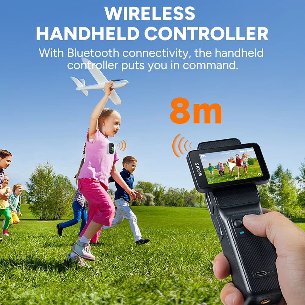 SJCAM C400 4K Action Camera with Rotatable Touch Screen - 7H Battery, 6-Axis Stabilization, 30M Waterproof Body Cam for Vlogging, Live Streaming & Sports - Ultra HD Pocket POV Camera