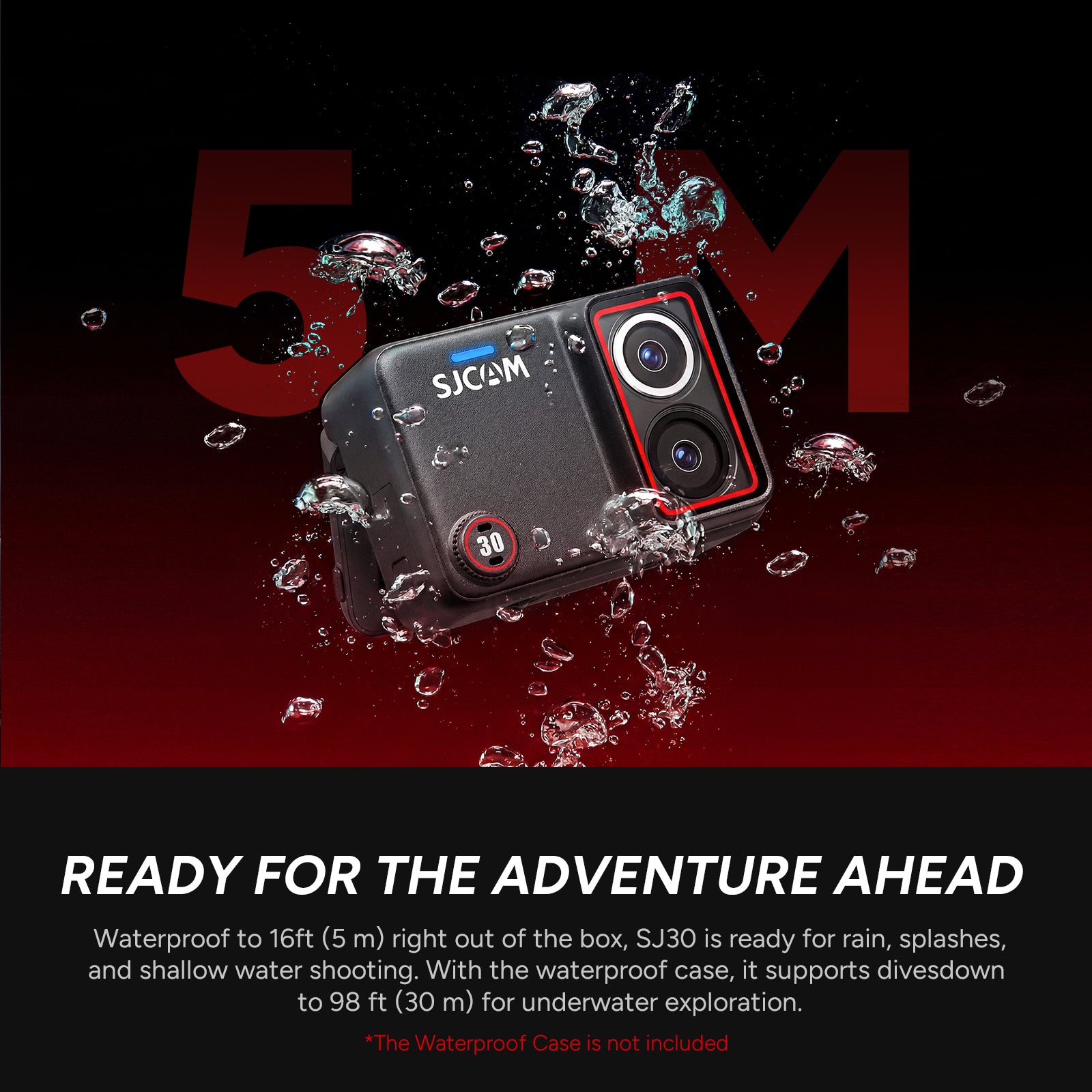 SJCAM SJ30 8K Dual Lens Action Camera, Day Night Dual Lens, Voice Control, Lossless Vertical Video, Horizon Lock, 2.51" Flip Screen,Waterproof Sports Camera for Vlog Diving Skiing