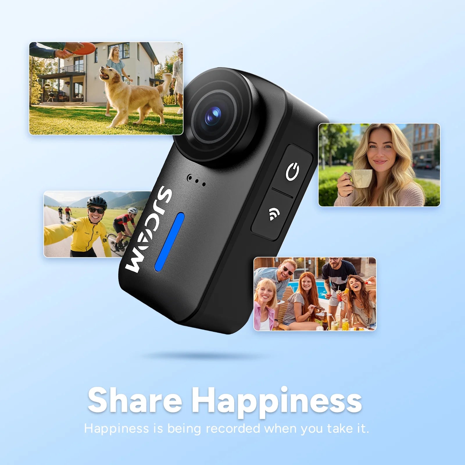 SJCAM C110 4K Ultra HD Action Camera, EIS Stabilization, Waterproof 30M, 125° Wide Angle, Body Camera with Helmet/Chest Mount, Built-in WiFi & Microphone, 15MP Photo, Vlogging Camera (Black)