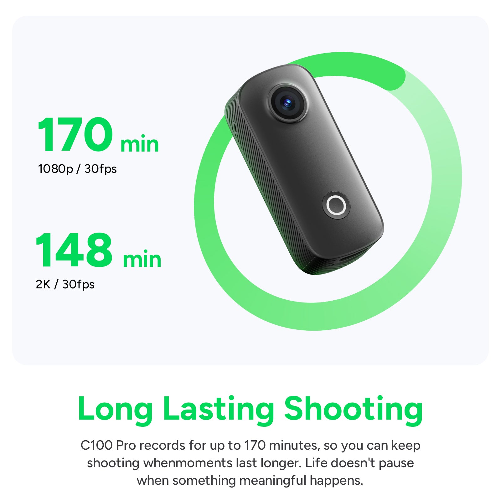 SJCAM C100+ Pro 4K Mini Action Camera, Ultra-Lightweight Thumb Cam with EIS Stabilization, Magnetic Wearable Body Camera for Travel Vlogging & POV Sports, 30m Waterproof with Case, Black