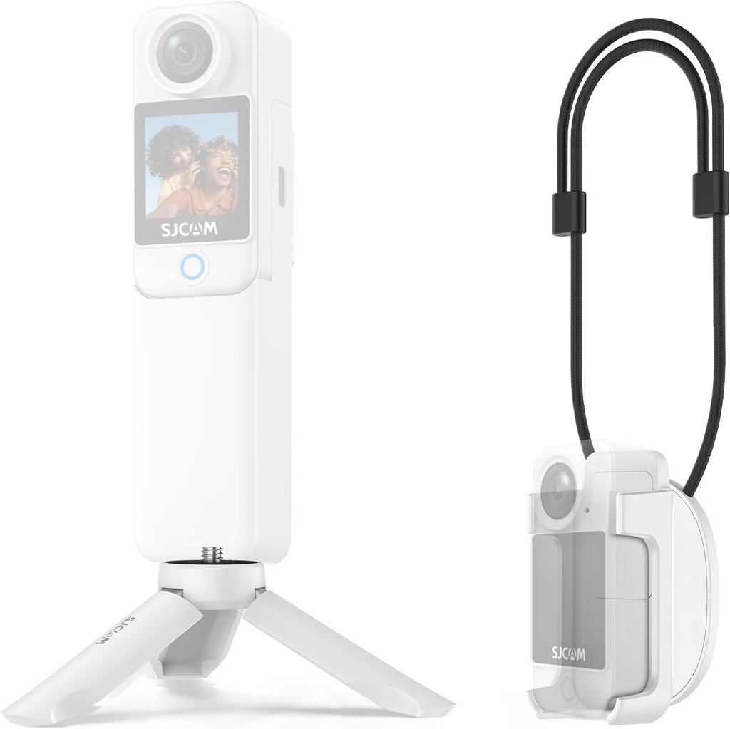 SJCAM C300 Accessories Kit, Magnetic & Triangular Mounting Brackets with Lanyard Clip for Wearable and Stand Shooting - Perfect for Action Camera Vlogging, First & Third Person Perspective