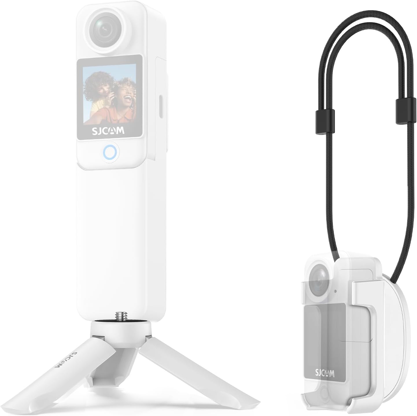 SJCAM C300 Accessories Kit, Magnetic & Triangular Mounting Brackets with Lanyard Clip for Wearable and Stand Shooting - Perfect for Action Camera Vlogging, First & Third Person Perspective