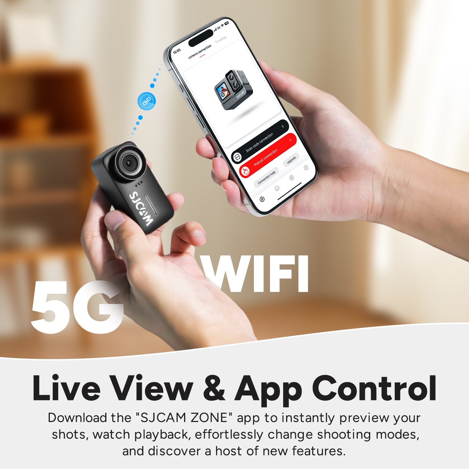 SJCAM C110+ 4K Action Camera with 6-Axis EIS, 170° Wide Angle, Magnetic Mount, Waterproof 30M, Body Camera for Vlogging, Helmet/Chest Mount Kit, Built-in Mic & WiFi, 20MP Photos (Black)