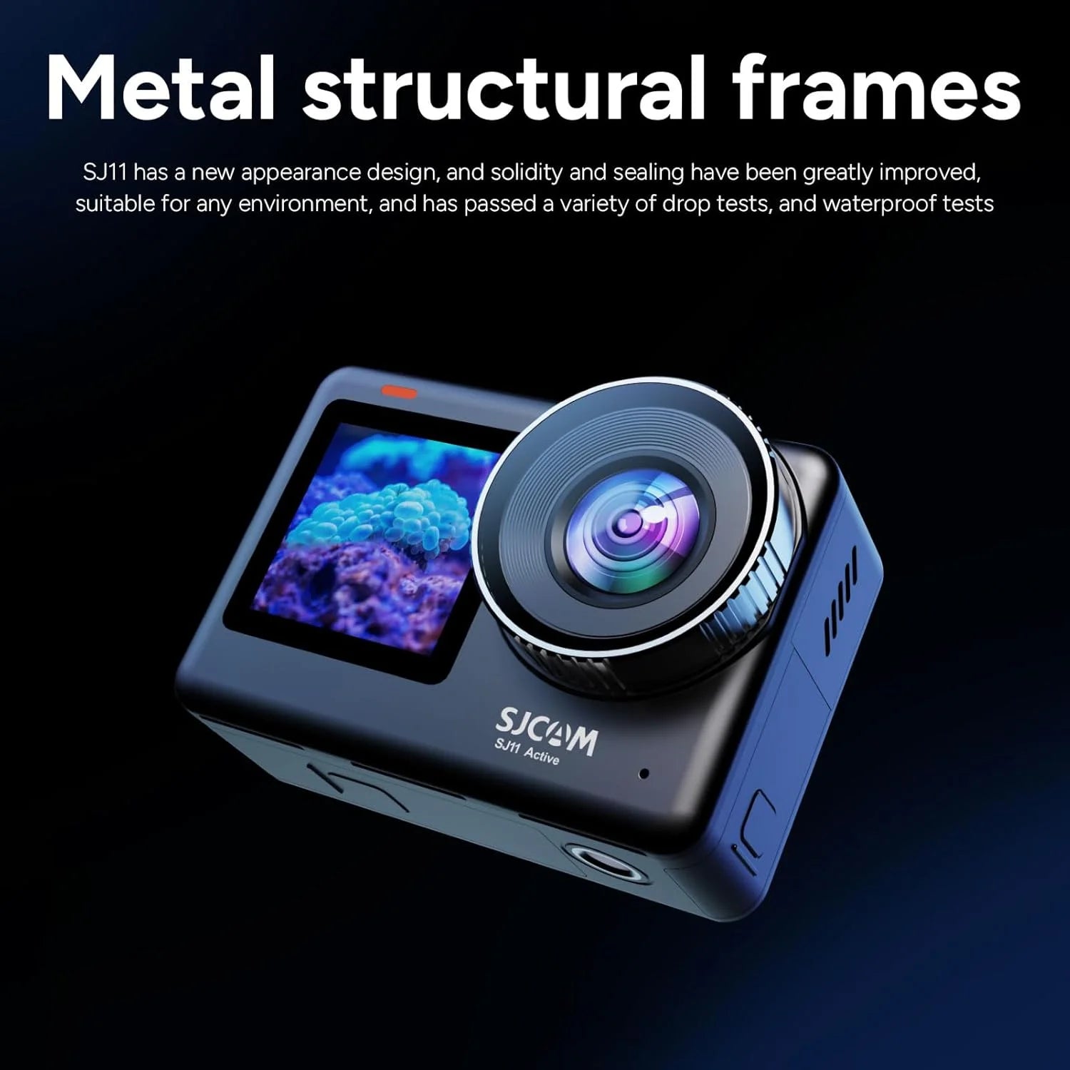 SJCAM SJ11 4K Action Camera with OIS+EIS Stabilization - 98FT Waterproof Underwater Camera for Motorcycle, Helmet, Sports - 5G WiFi, Remote Control, Ultra Wide Angle, Active HDR