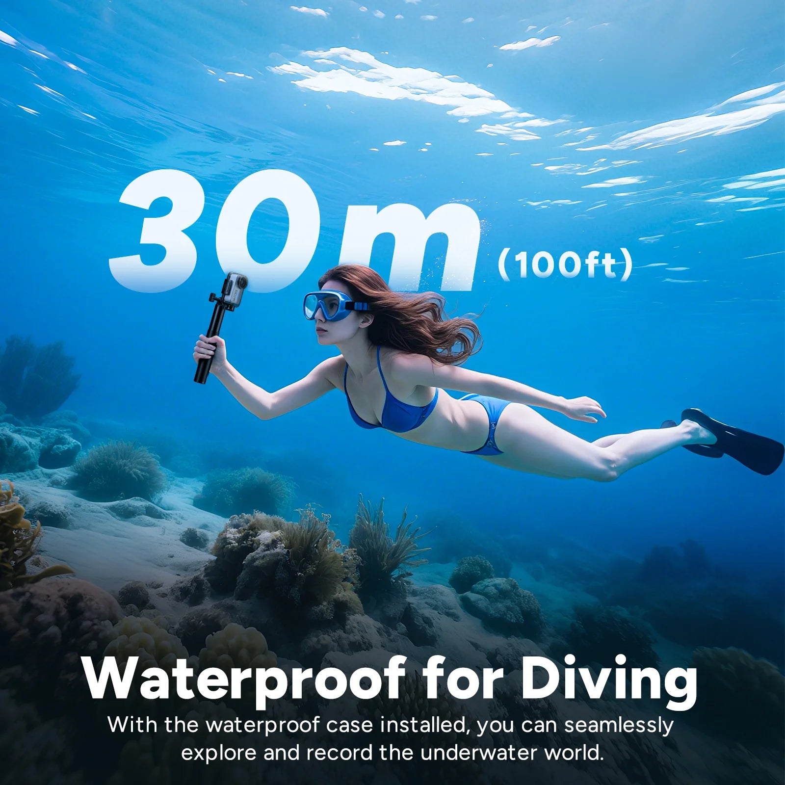 SJCAM C110 4K Ultra HD Action Camera, EIS Stabilization, Waterproof 30M, 125° Wide Angle, Body Camera with Helmet/Chest Mount, Built-in WiFi & Microphone, 15MP Photo, Vlogging Camera (White)