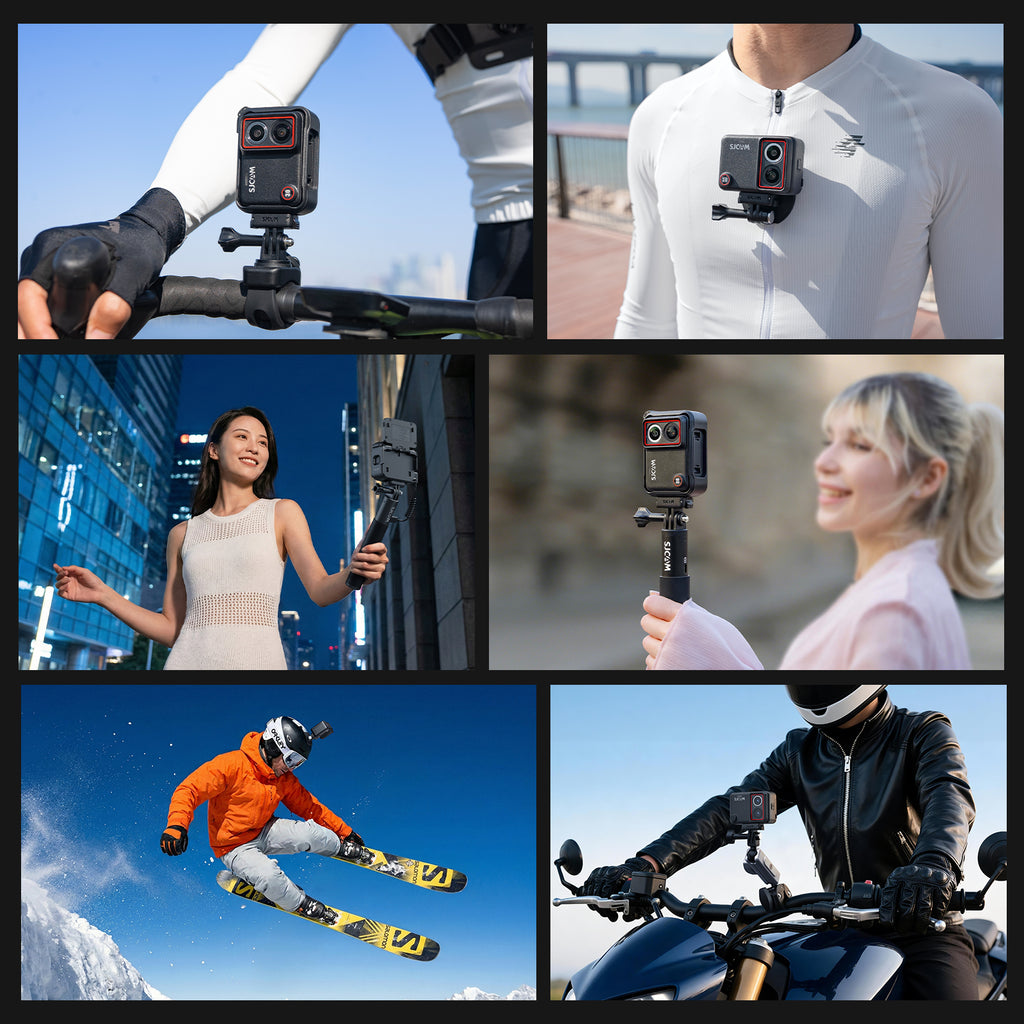 SJCAM SJ30 8K Dual Lens Action Camera, Day Night Dual Lens, Voice Control, Lossless Vertical Video, Horizon Lock, 2.51" Flip Screen,Waterproof Sports Camera for Vlog Diving Skiing
