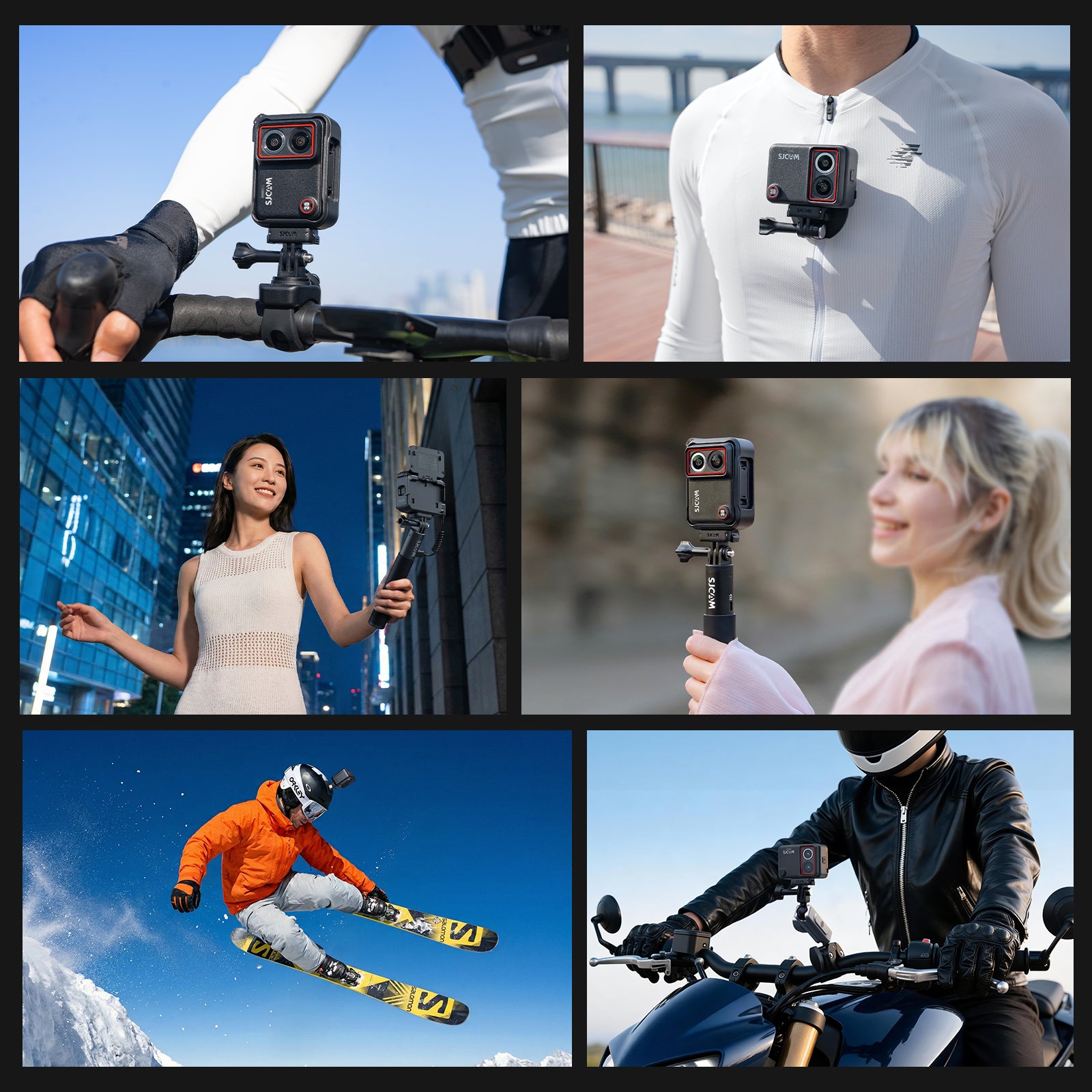 SJCAM SJ30 8K Dual Lens Action Camera, Day Night Dual Lens, Voice Control, Lossless Vertical Video, Horizon Lock, 2.51" Flip Screen,Waterproof Sports Camera for Vlog Diving Skiing