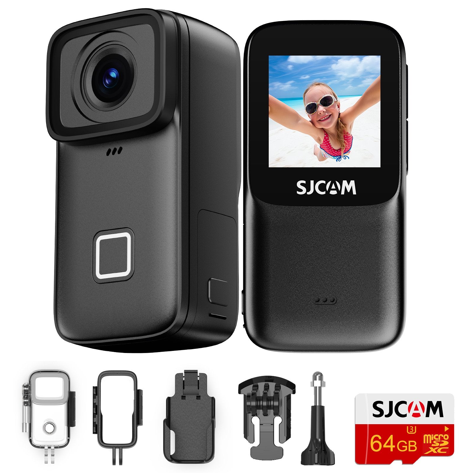SJCAM C200 Pro 4K Waterproof Action Camera 30M Underwater EIS Stabilization 154° Wide Angle Touch Screen 5G WiFi Vlogging Camera Ultra HD HDR Live Streaming Sports Diving